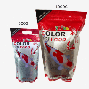 Topka Color Koi Fish Food: Natural Color Enhancing Floating Pellets 500g and 1kg
