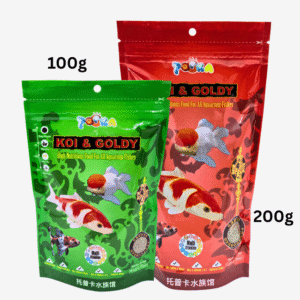 Topka Koi and Goldy Fish Food: Natural Color Enhancing Formula, 100g and 200g