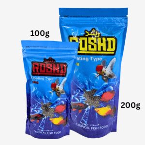 ROSHD Fish Food Floating Type: Complete Nutrition for Goldfish, Cichlids and Tropical Fish, 100g and 200g